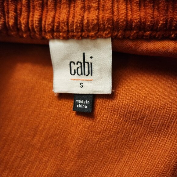 CABI Professor Peacoat Jacket Burnt Orange Corduroy Double-Breasted 70's Size S - Picture 2 of 8